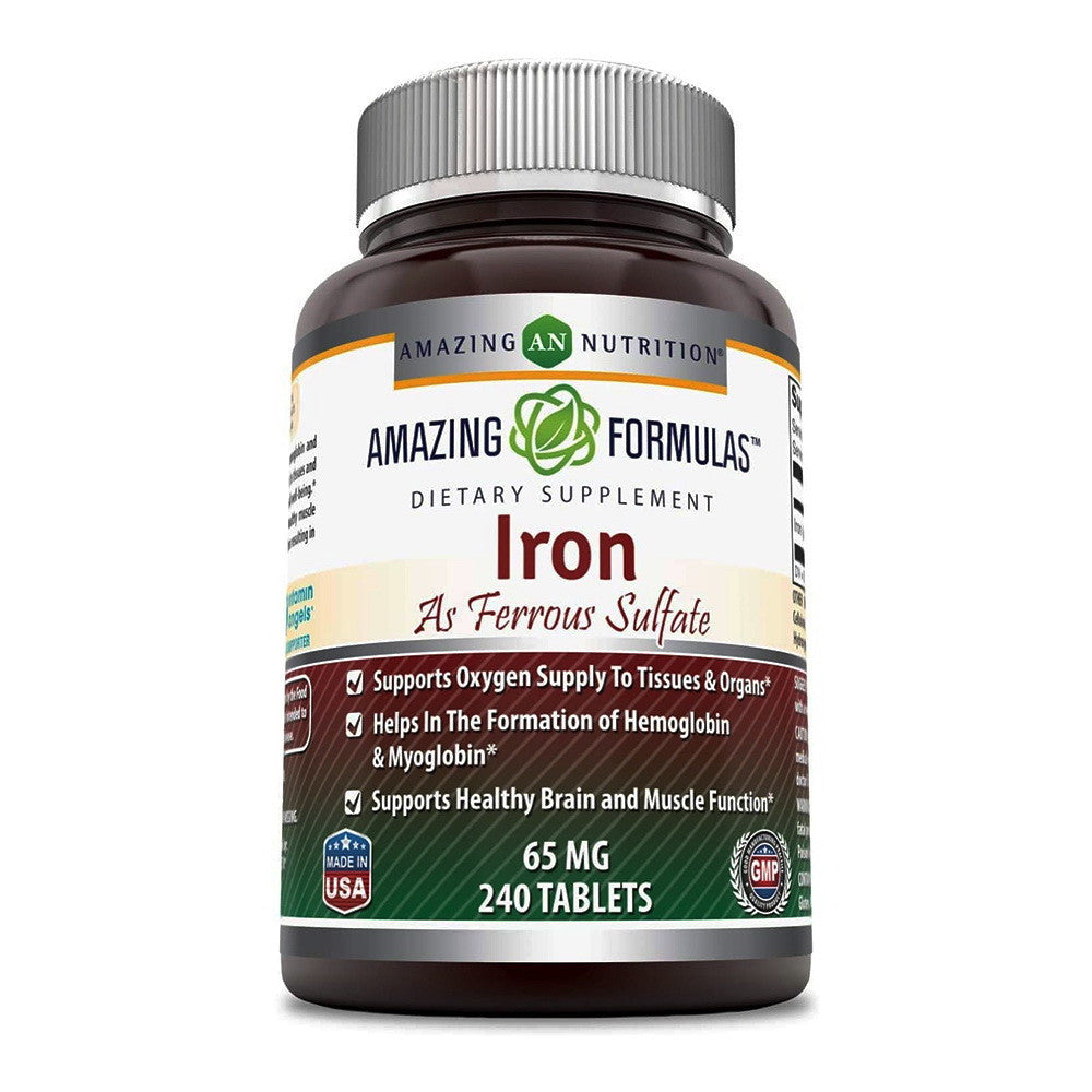 Amazing Formulas Iron Ferrous Sulfate 65 Mg Tablets, 240 Ea